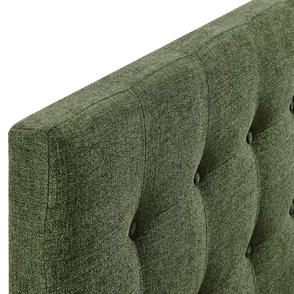 Emily Fabric Upholstered King Size Headboard - Foliage
