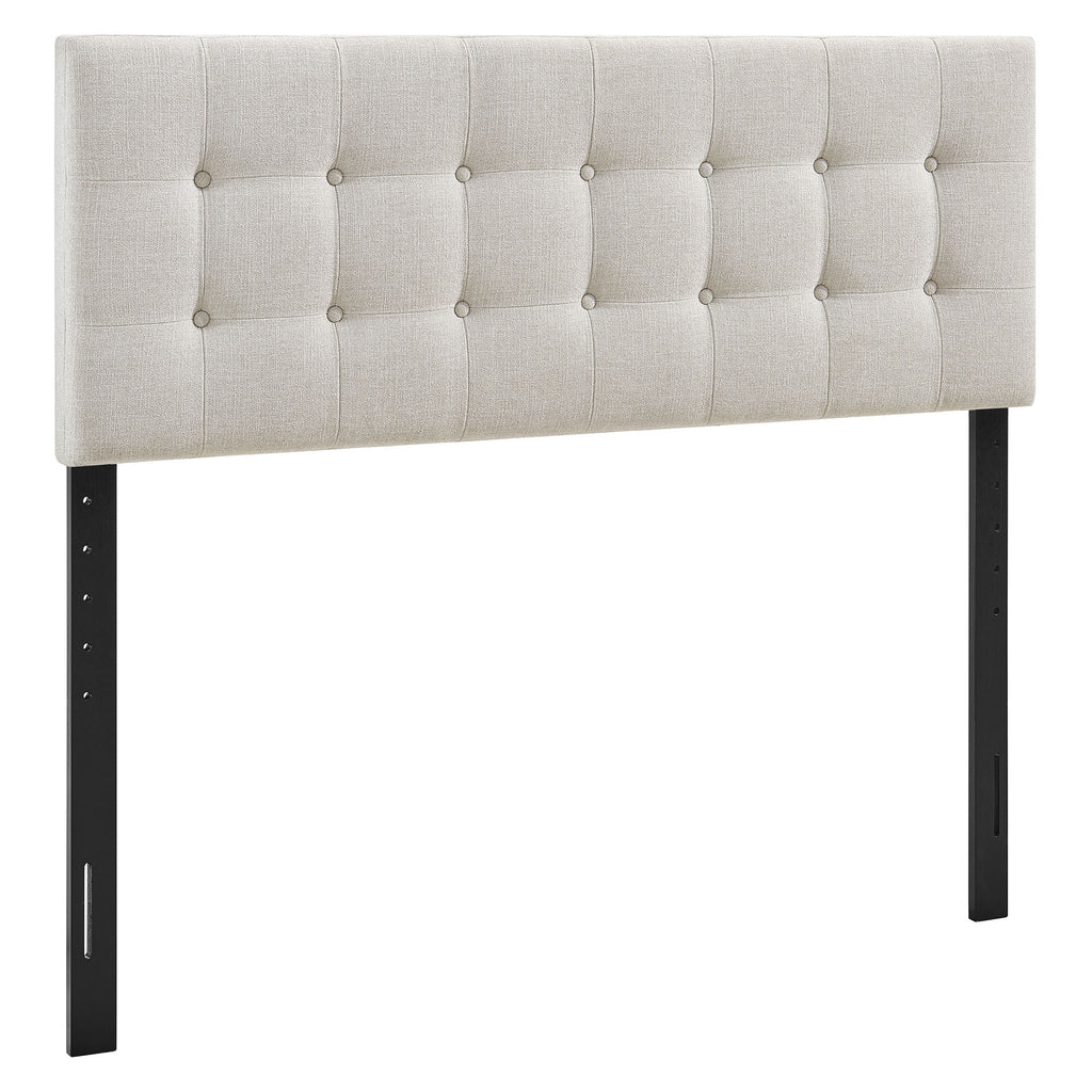 Emily Fabric Upholstered King Size Headboard - Linen