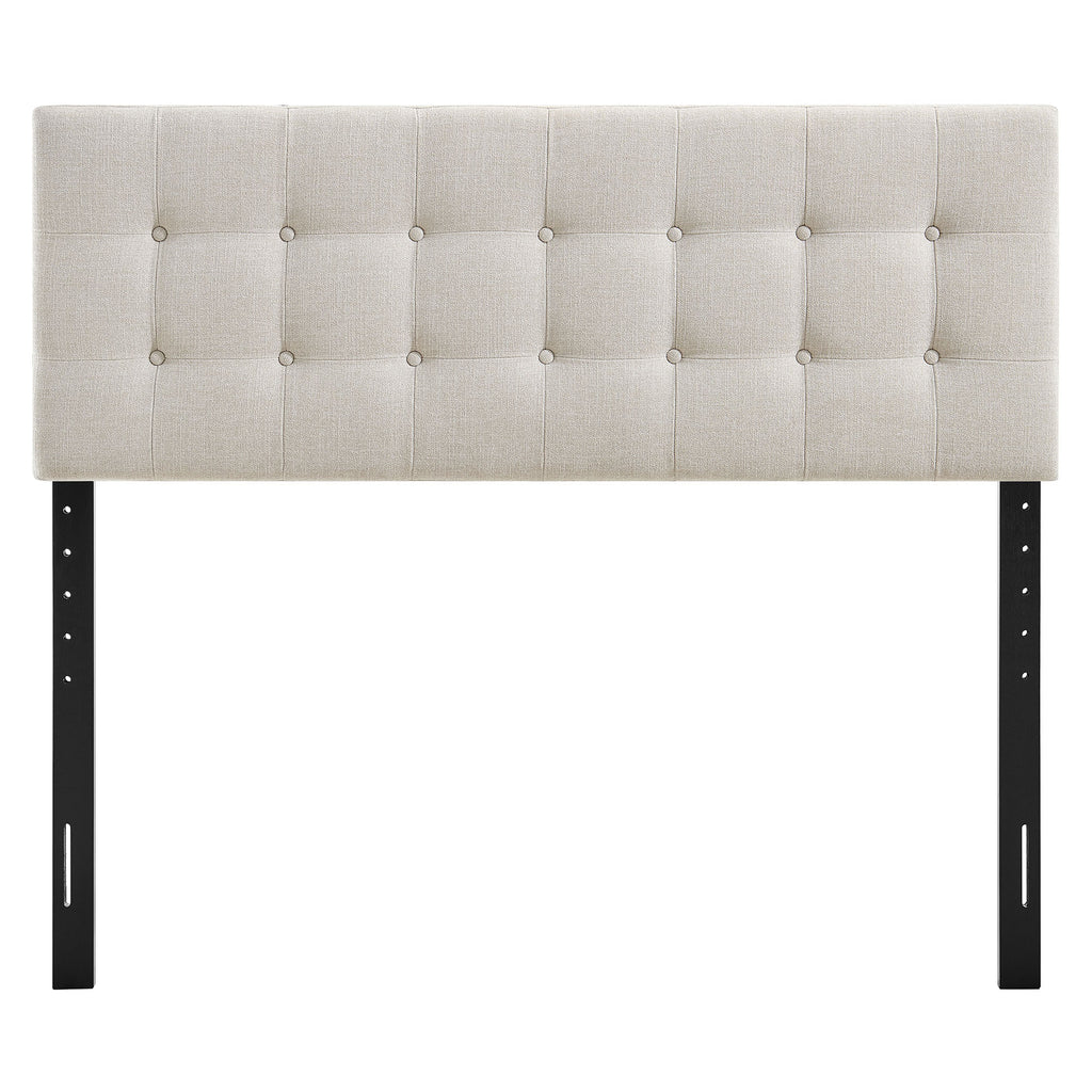 Emily Fabric Upholstered King Size Headboard - Linen
