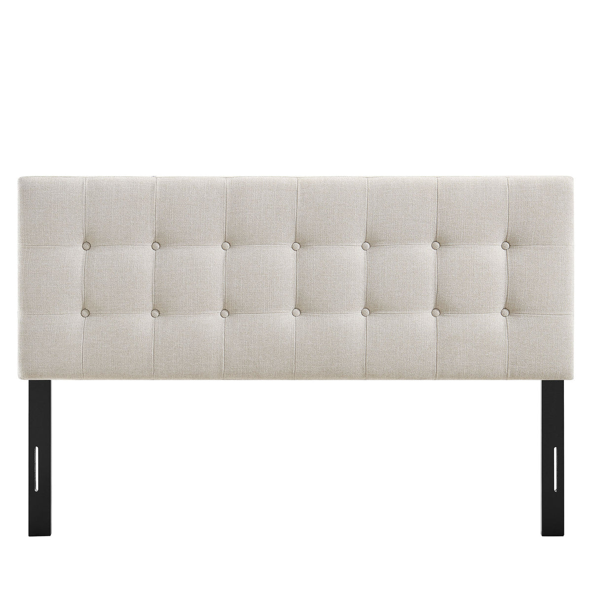 Emily Fabric Upholstered King Size Headboard - Linen