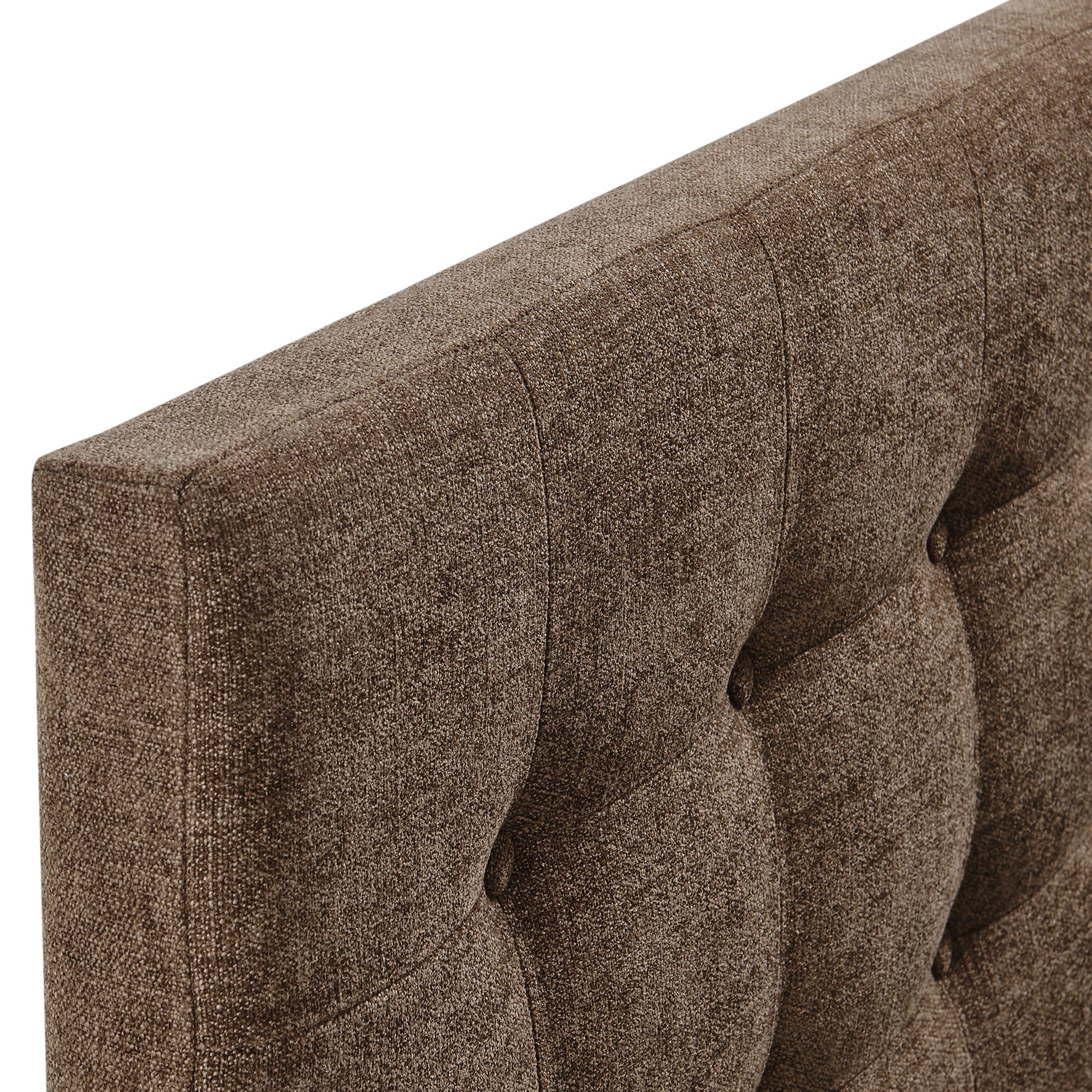 Emily Fabric Upholstered King Size Headboard - Mocha