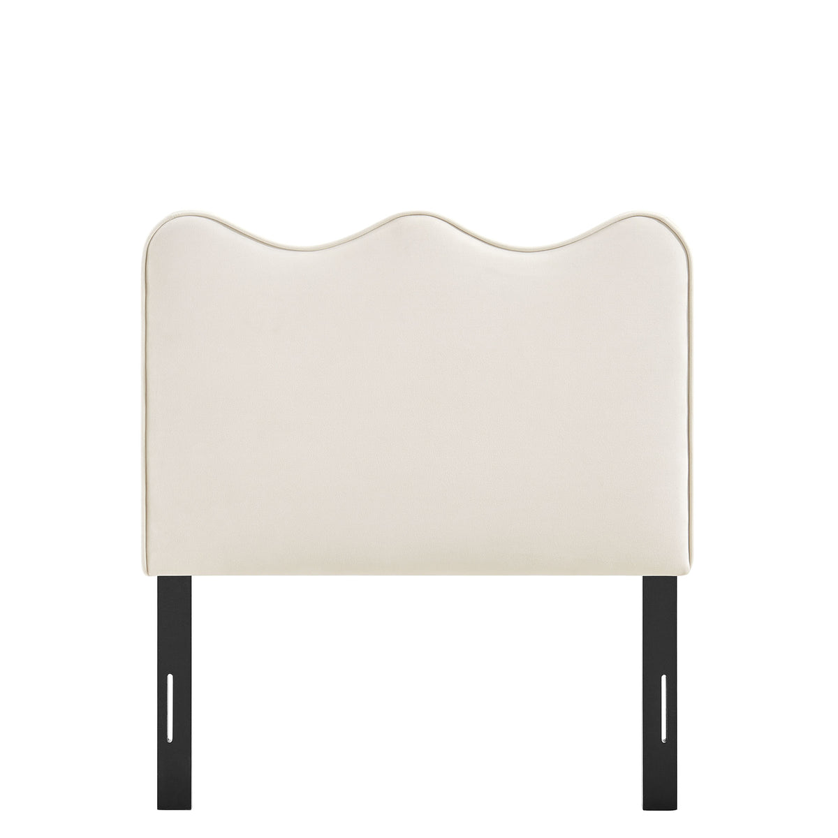 Athena Stain-Resistant Performance Velvet Twin Size Headboard - Alabaster