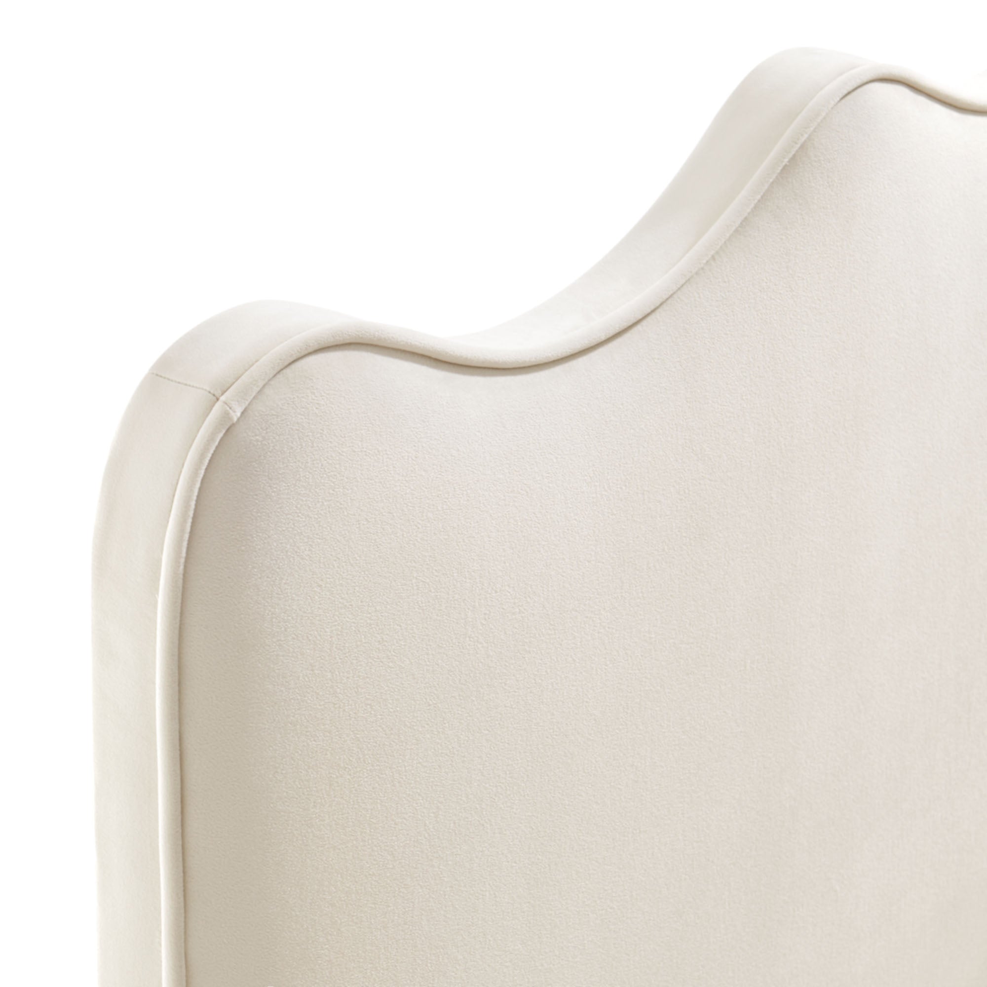 Athena Stain-Resistant Performance Velvet Twin Size Headboard - Alabaster