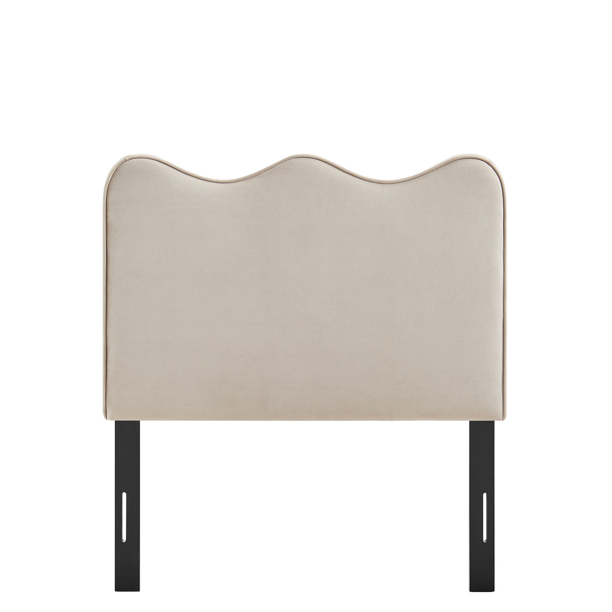 Athena Stain-Resistant Performance Velvet Twin Size Headboard - Almond