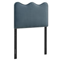 Athena Stain-Resistant Performance Velvet Twin Size Headboard - Cadet Blue