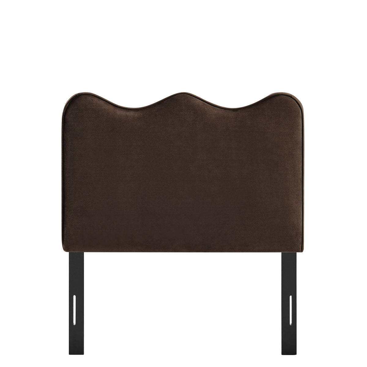 Athena Stain-Resistant Performance Velvet Twin Size Headboard - Chocolate Brown