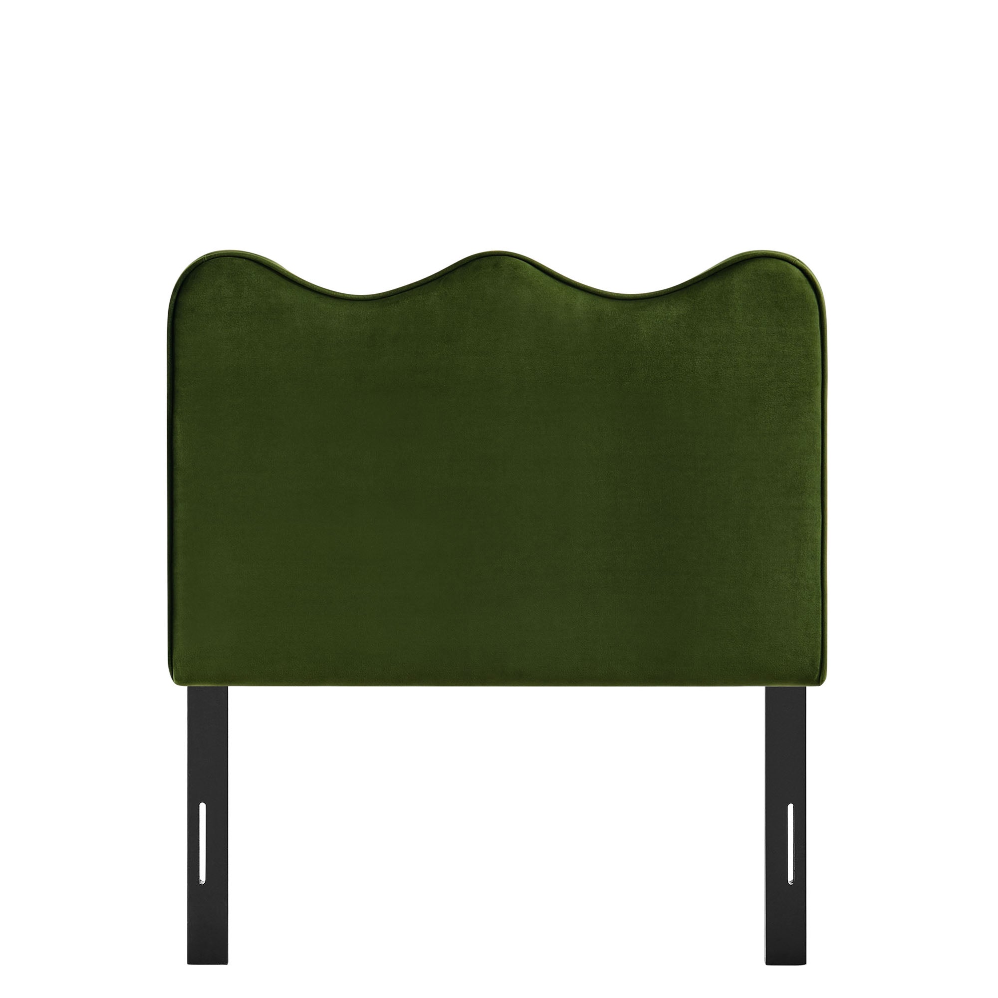Athena Stain-Resistant Performance Velvet Twin Size Headboard - Moss Green