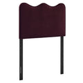 Athena Stain-Resistant Performance Velvet Twin Size Headboard - Mulberry