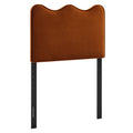 Athena Stain-Resistant Performance Velvet Twin Size Headboard - Rust