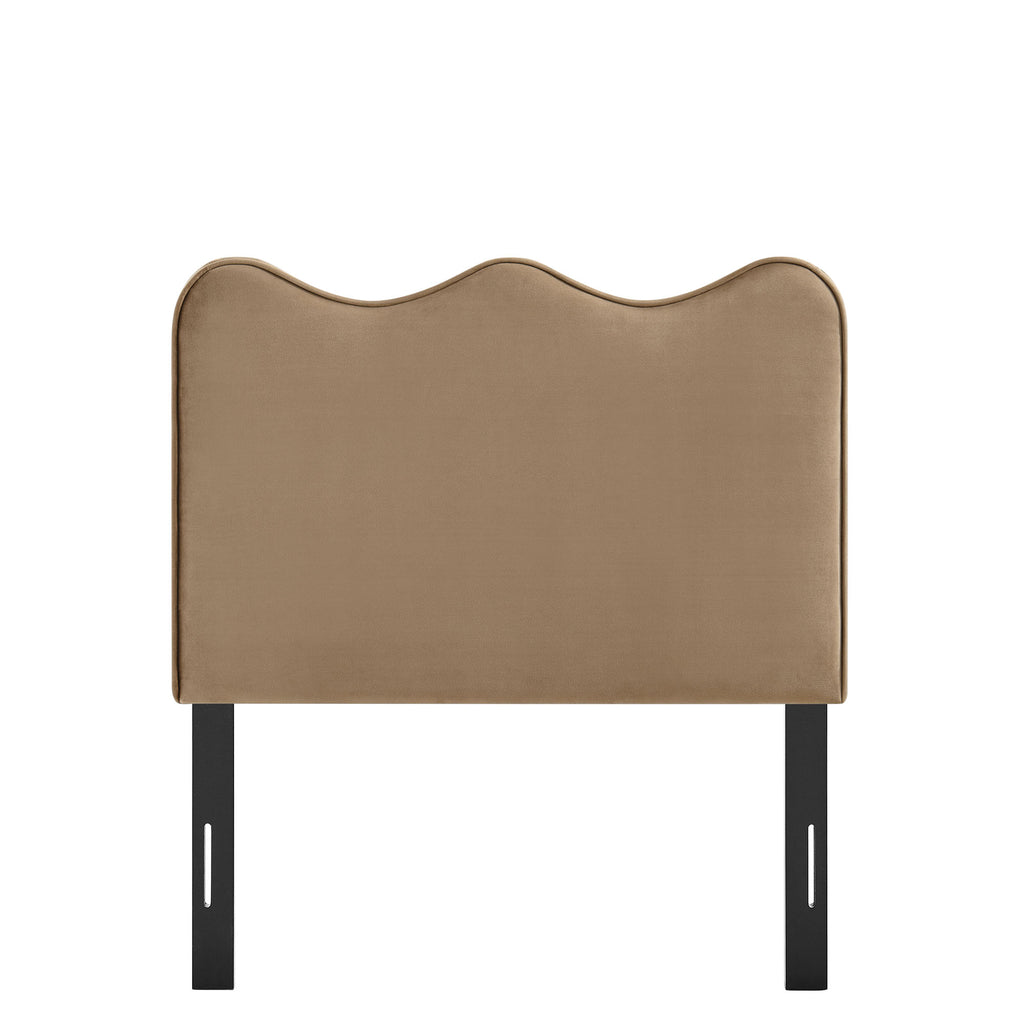 Athena Stain-Resistant Performance Velvet Twin Size Headboard - Taupe