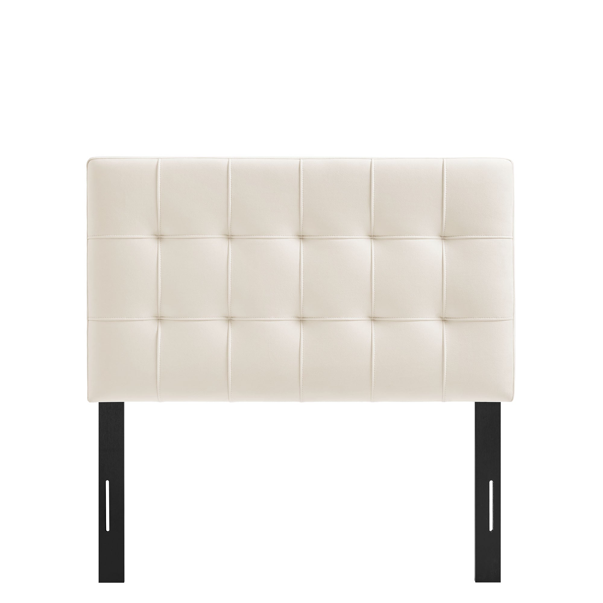 Lily Stain-Resistant Performance Velvet Twin Size Headboard - Alabaster