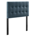 Lily Stain-Resistant Performance Velvet Twin Size Headboard - Cadet Blue