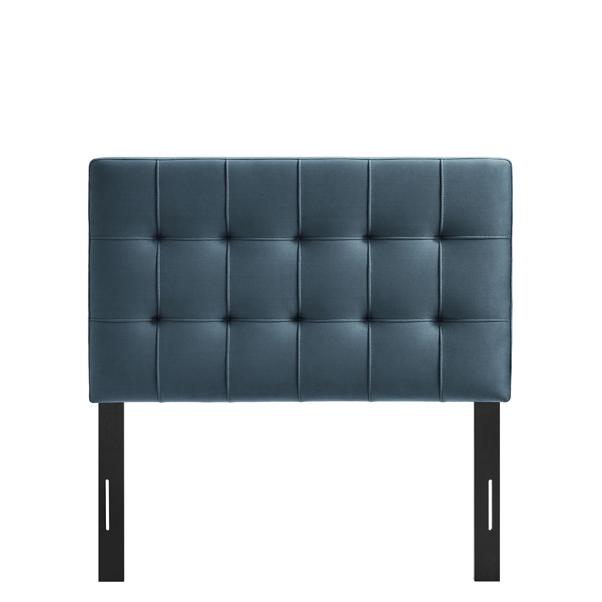 Lily Stain-Resistant Performance Velvet Twin Size Headboard - Cadet Blue