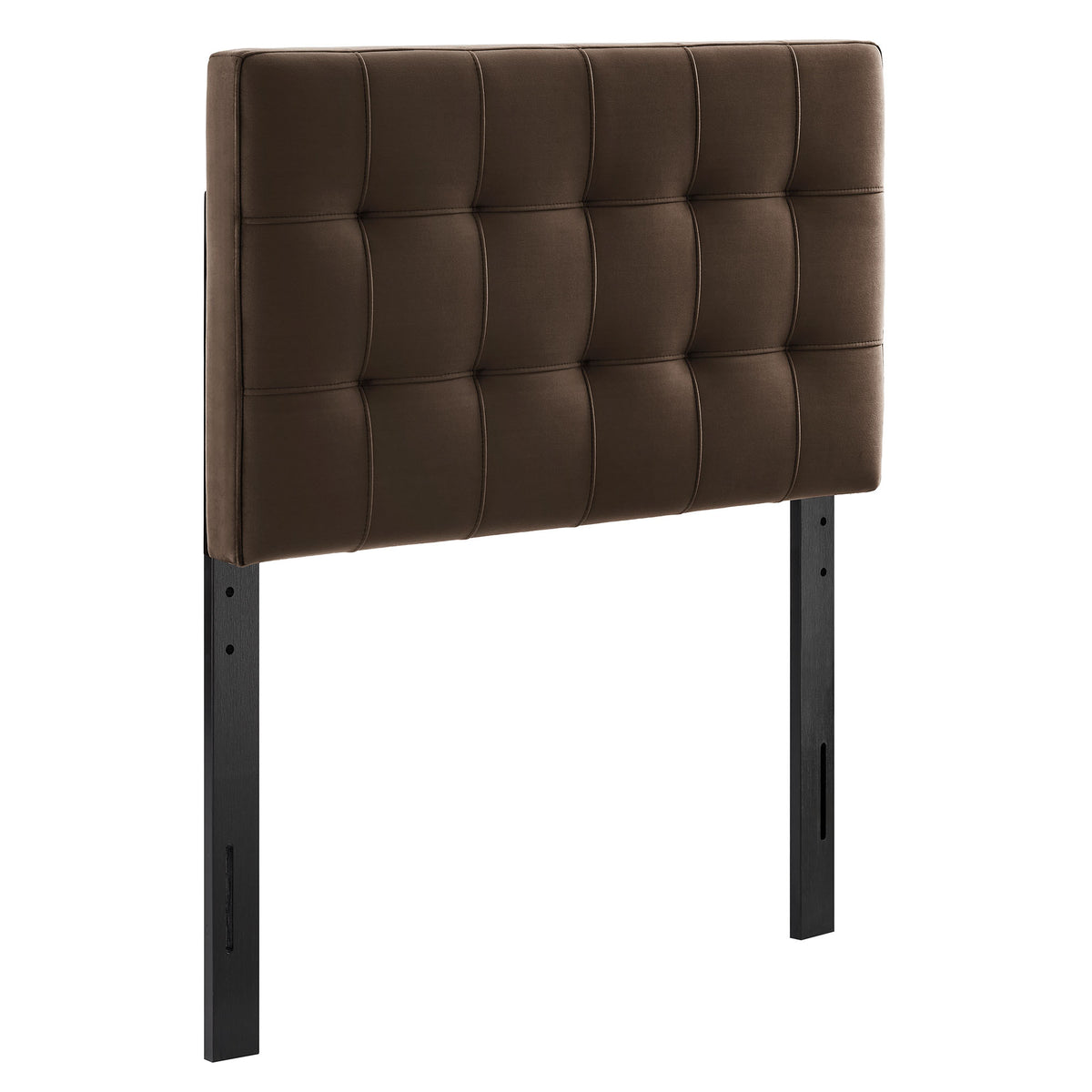 Lily Stain-Resistant Performance Velvet Twin Size Headboard - Chocolate Brown