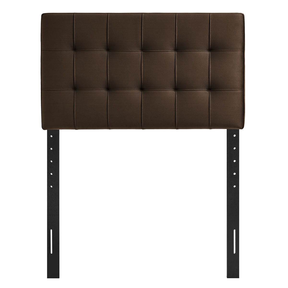 Lily Stain-Resistant Performance Velvet Twin Size Headboard - Chocolate Brown