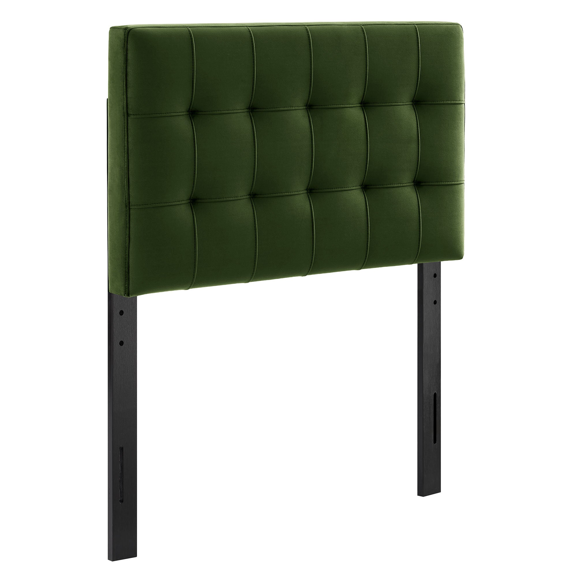 Lily Stain-Resistant Performance Velvet Twin Size Headboard - Moss Green