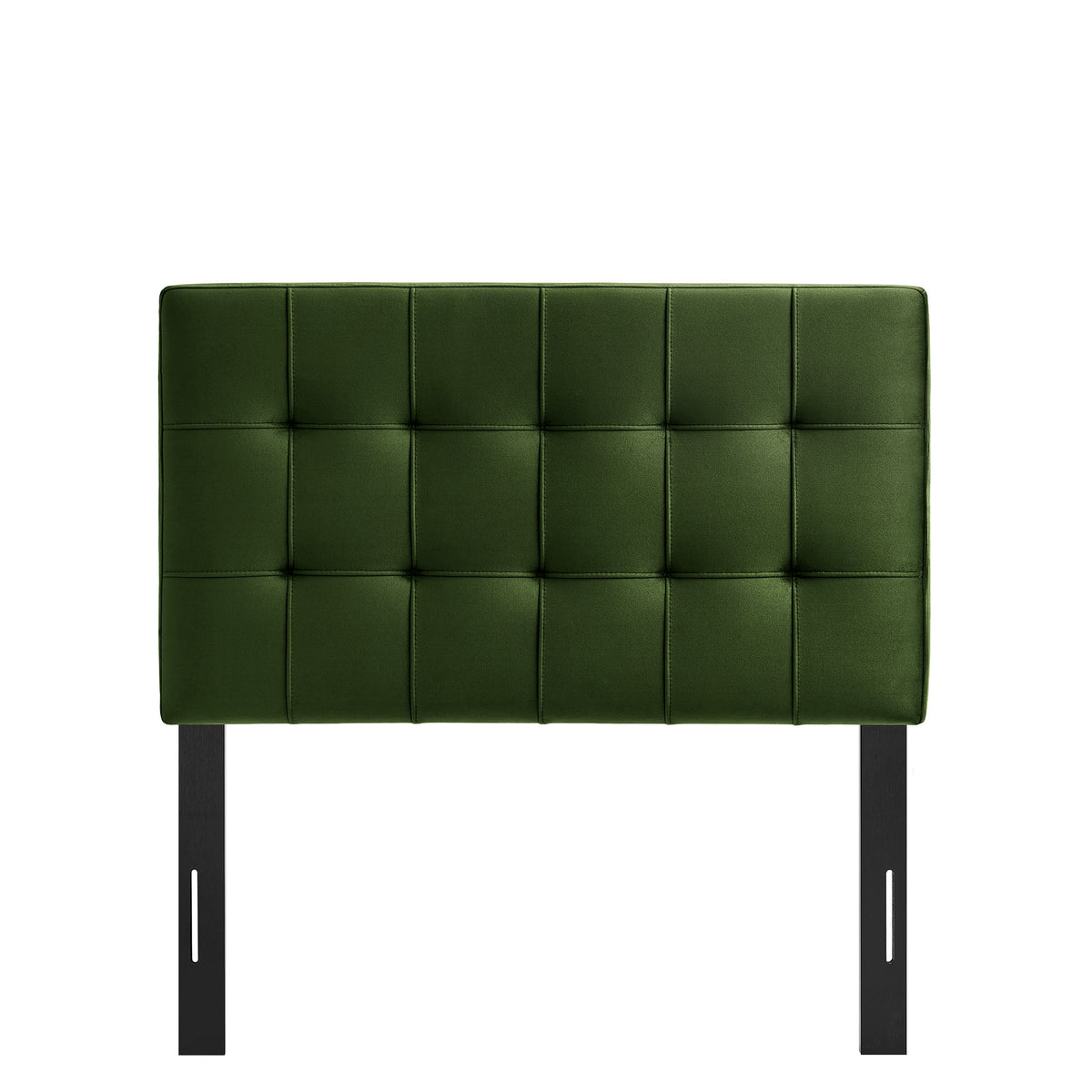 Lily Stain-Resistant Performance Velvet Twin Size Headboard - Moss Green