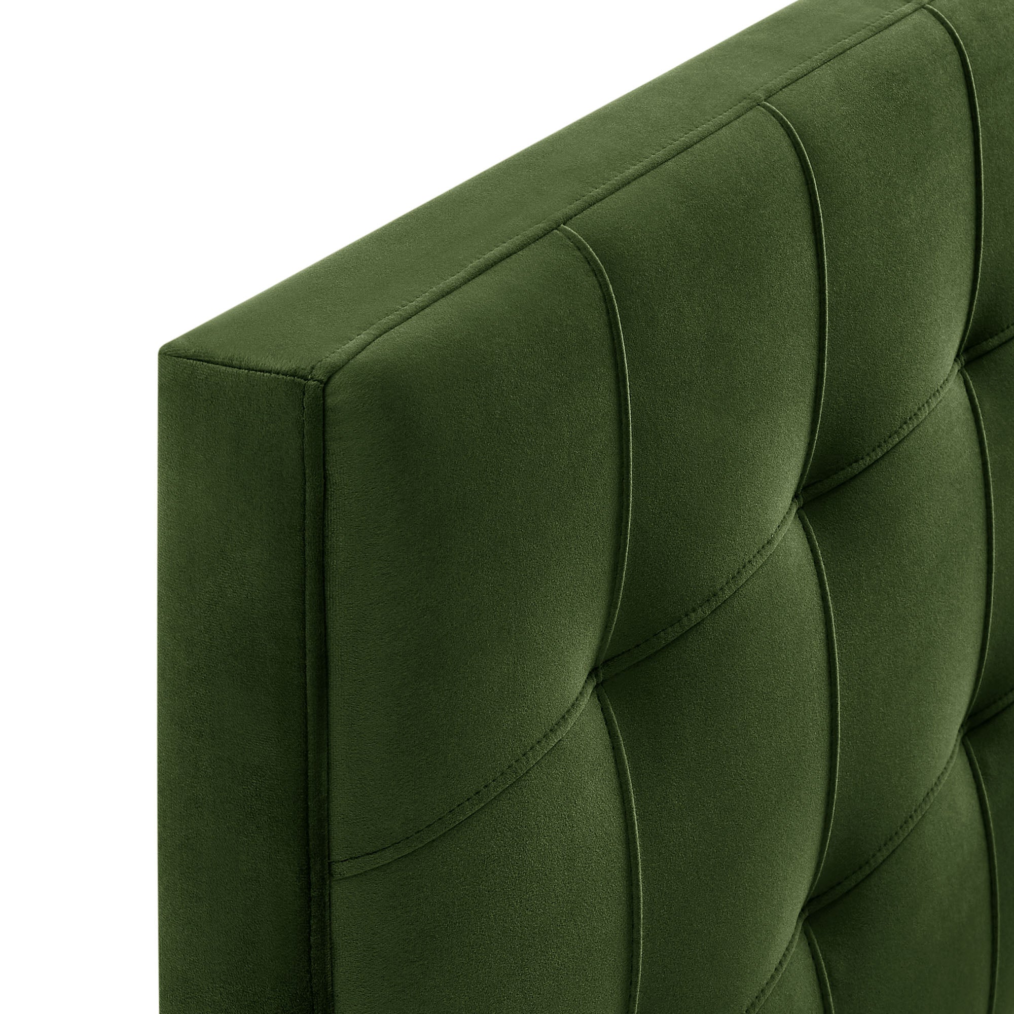 Lily Stain-Resistant Performance Velvet Twin Size Headboard - Moss Green