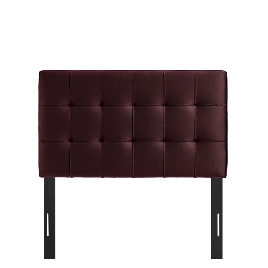 Lily Stain-Resistant Performance Velvet Twin Size Headboard - Mulberry