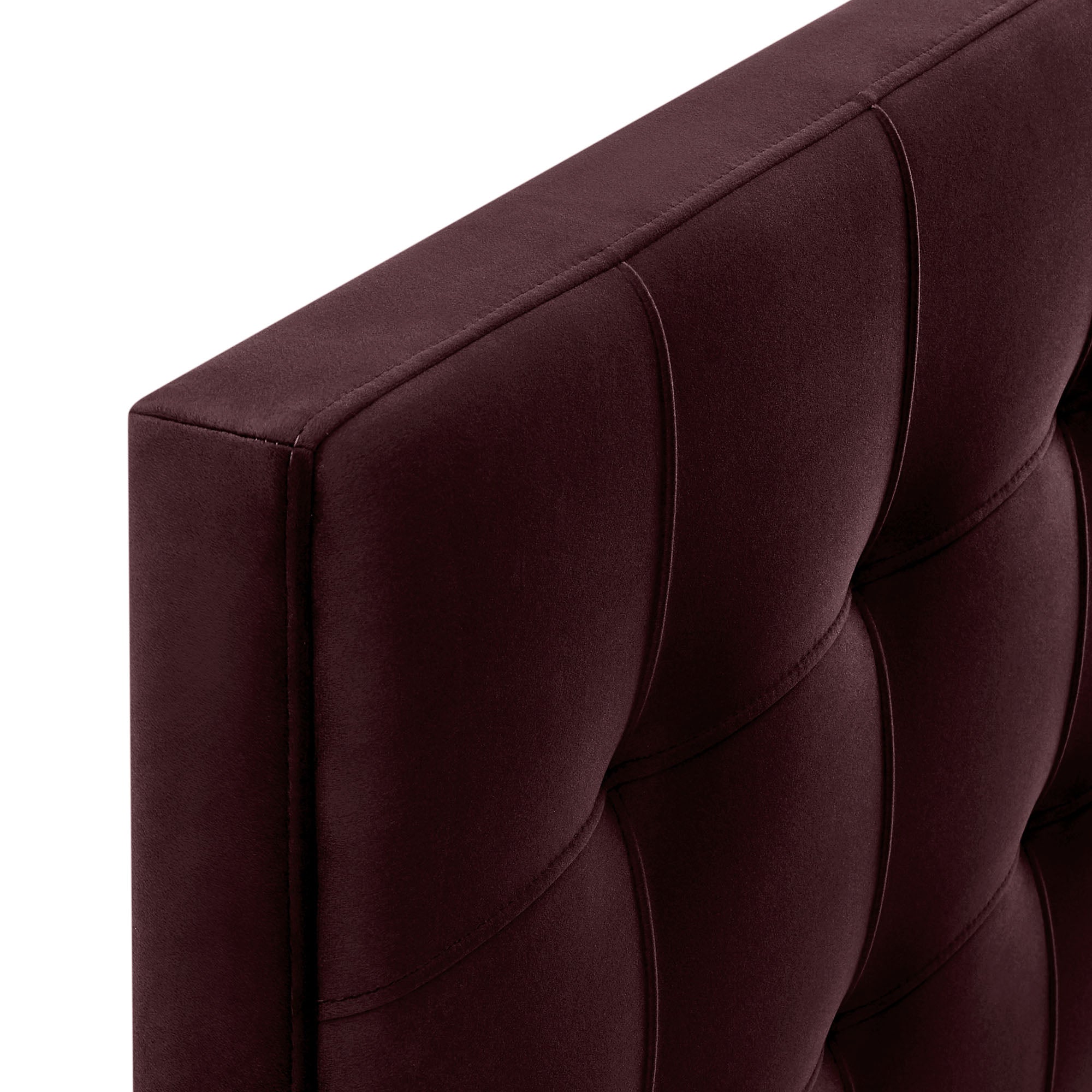 Lily Stain-Resistant Performance Velvet Twin Size Headboard - Mulberry