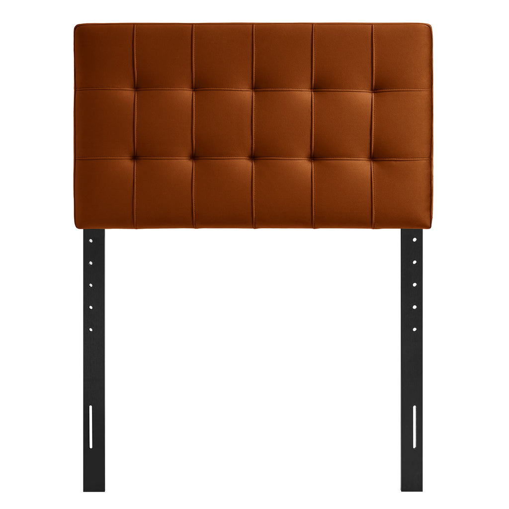 Lily Stain-Resistant Performance Velvet Twin Size Headboard - Rust