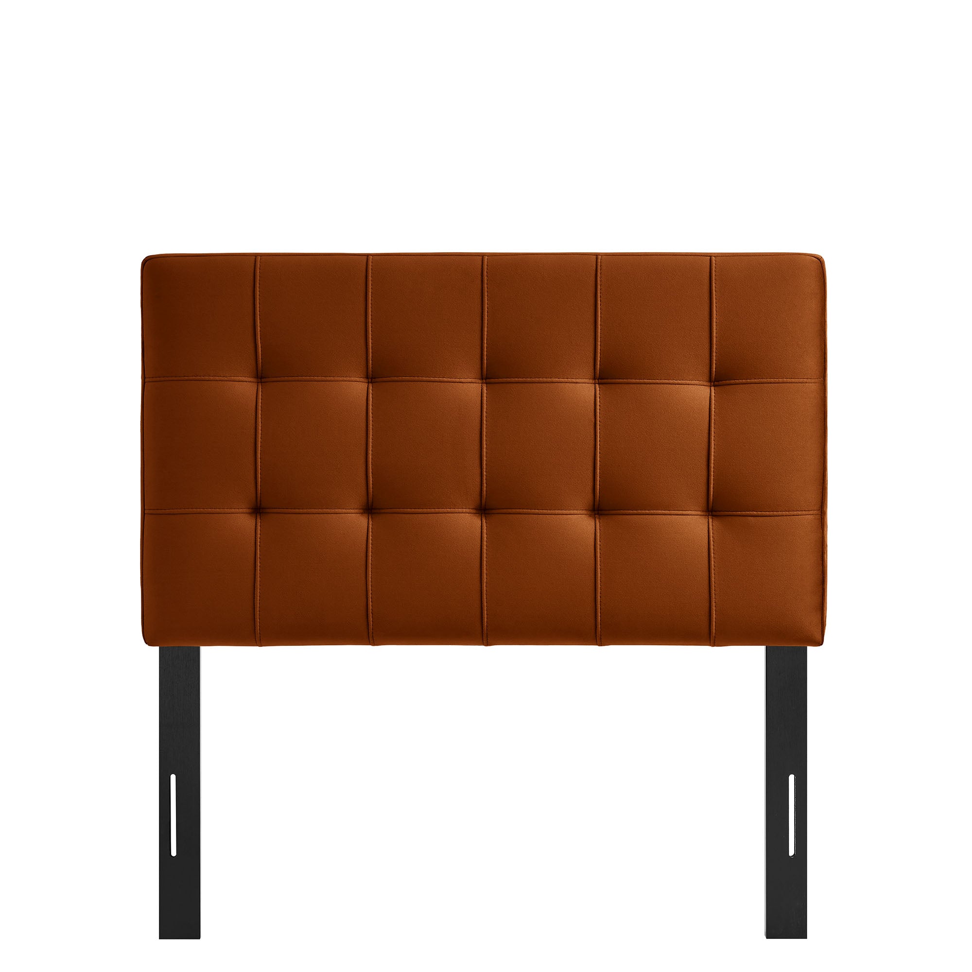 Lily Stain-Resistant Performance Velvet Twin Size Headboard - Rust