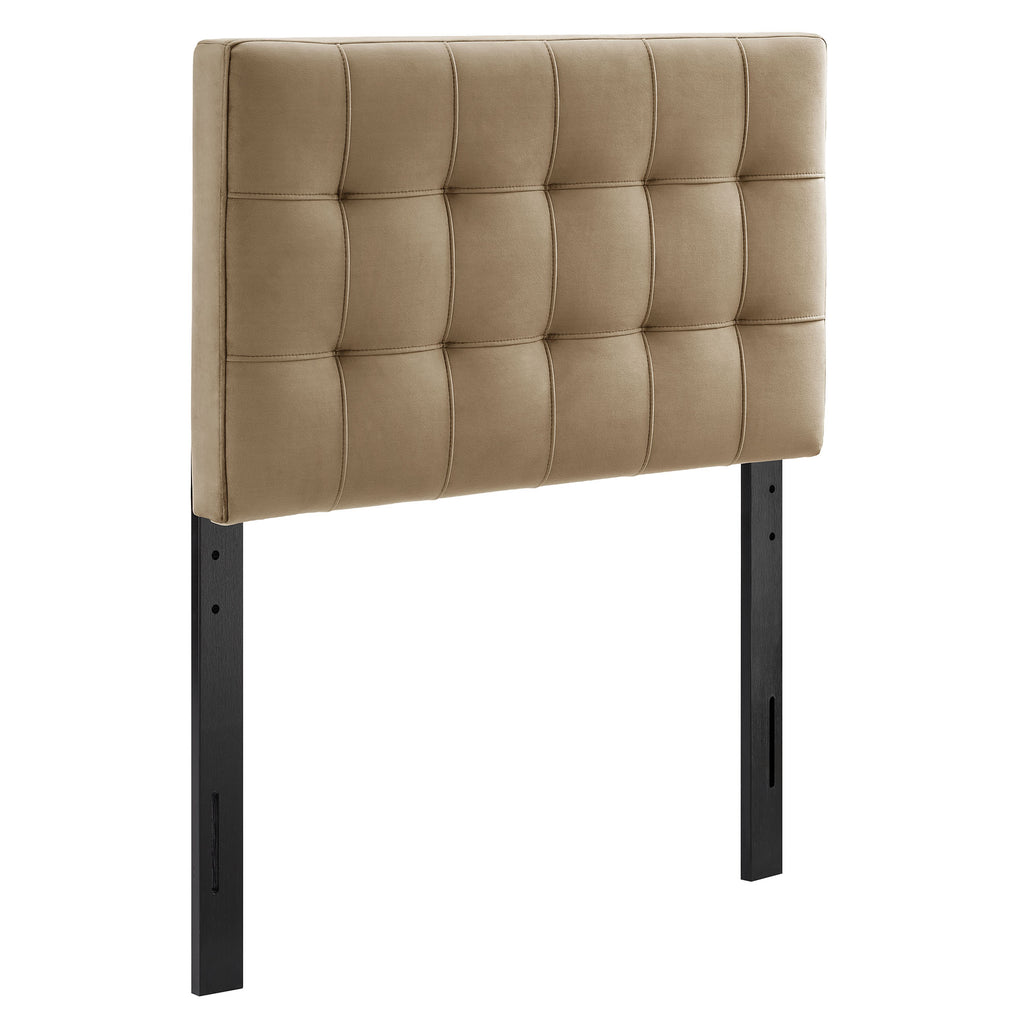 Lily Stain-Resistant Performance Velvet Twin Size Headboard - Taupe