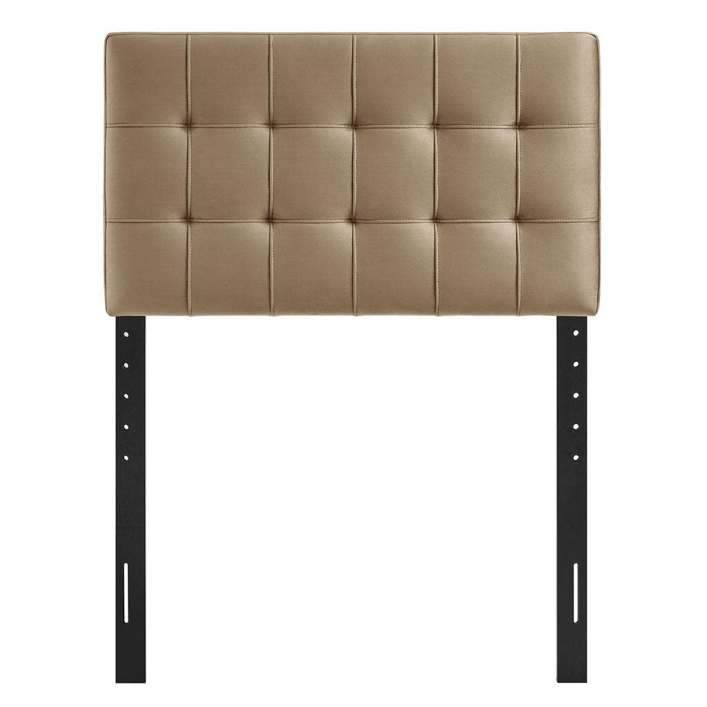Lily Stain-Resistant Performance Velvet Twin Size Headboard - Taupe