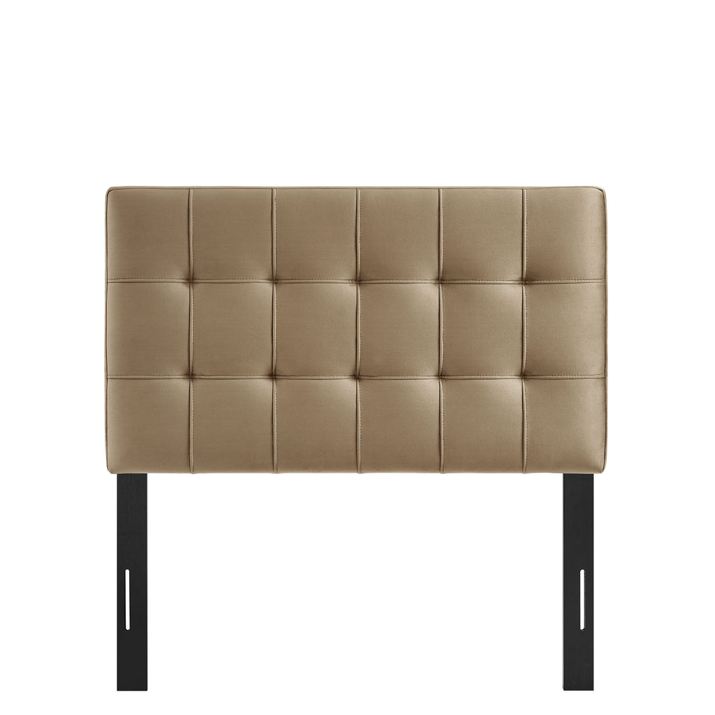 Lily Stain-Resistant Performance Velvet Twin Size Headboard - Taupe