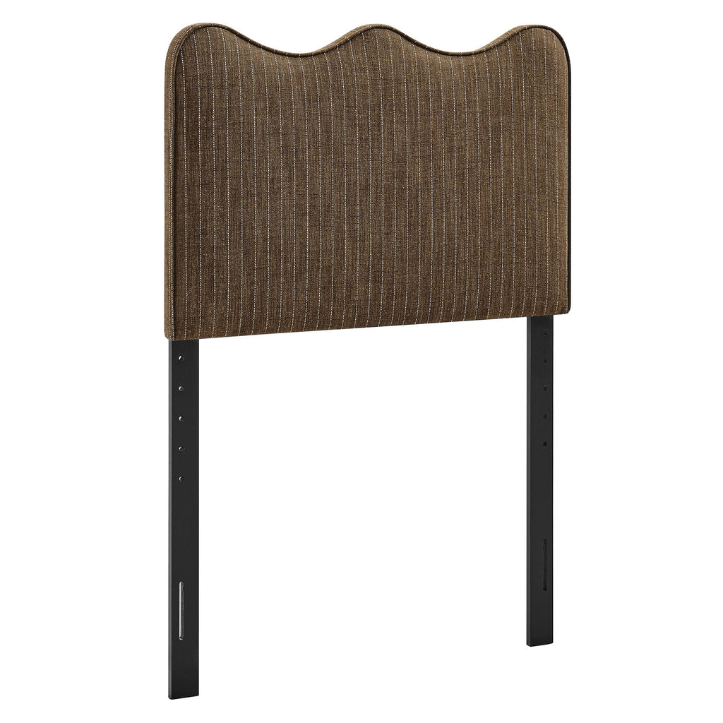Athena Striped Fabric Upholstered Twin Size Headboard - Earth Stripe