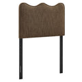 Athena Striped Fabric Upholstered Twin Size Headboard - Earth Stripe