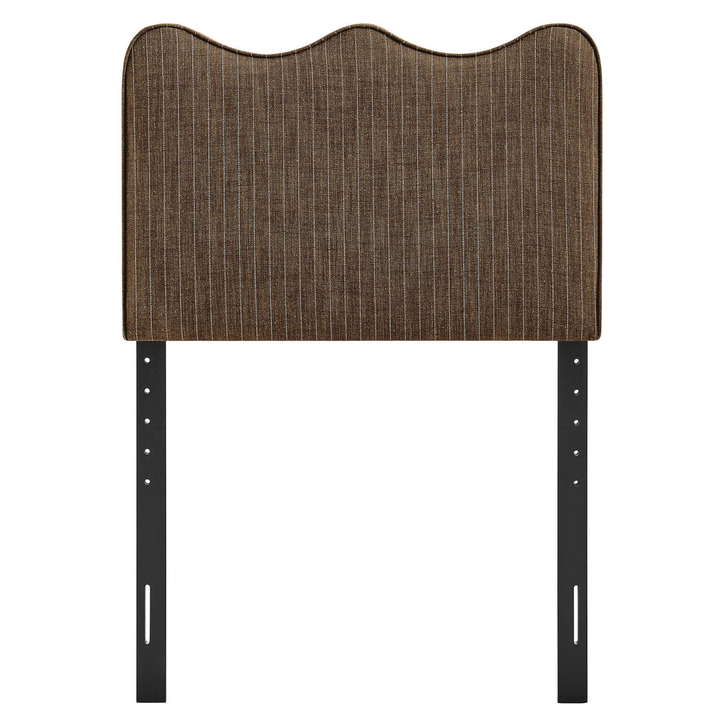 Athena Striped Fabric Upholstered Twin Size Headboard - Earth Stripe