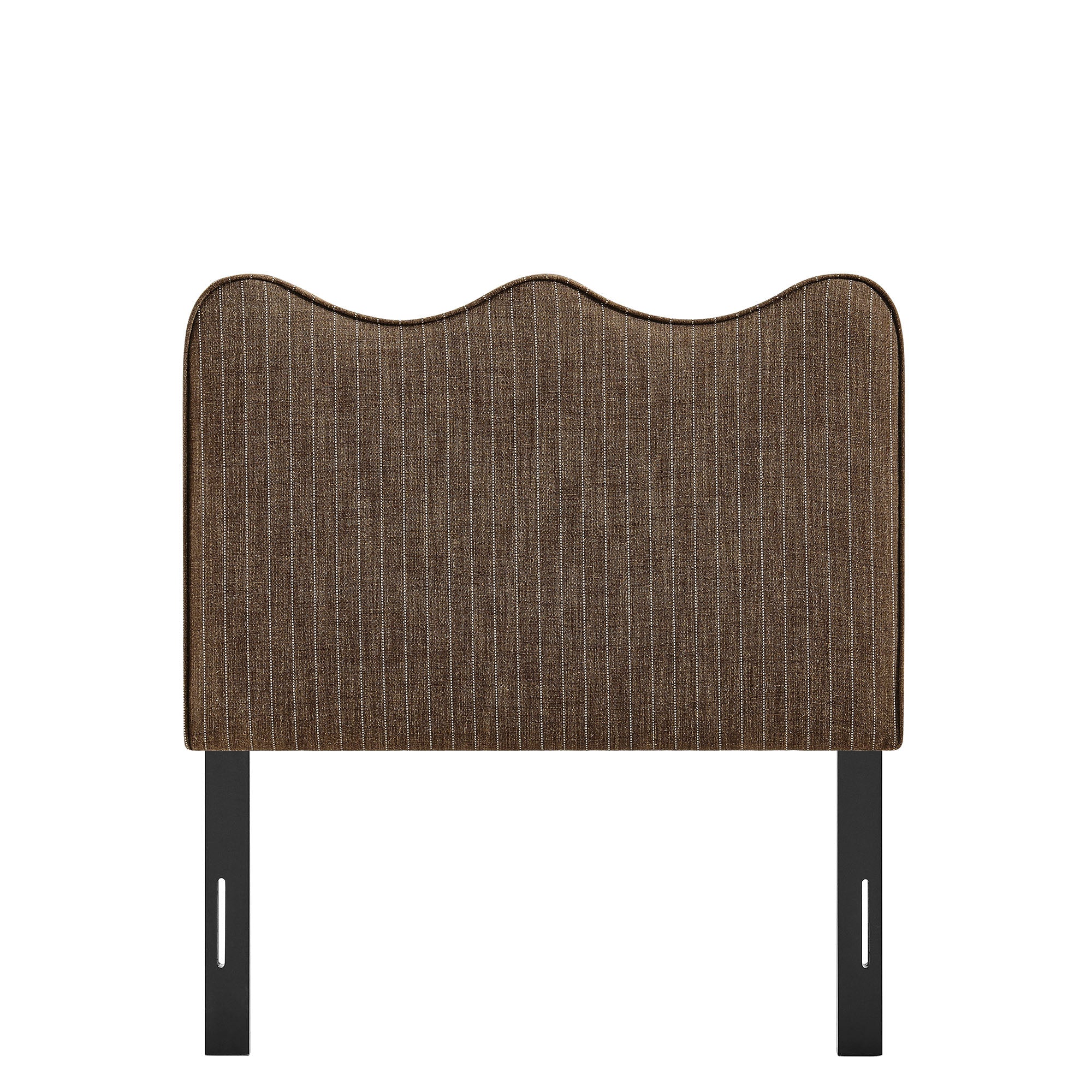 Athena Striped Fabric Upholstered Twin Size Headboard - Earth Stripe
