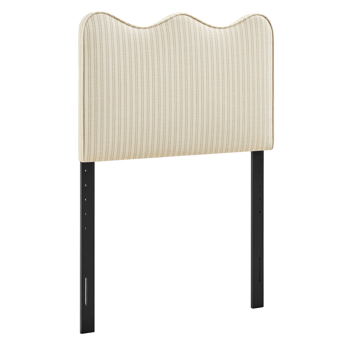 Athena Striped Fabric Upholstered Twin Size Headboard - Oatmeal Stripe