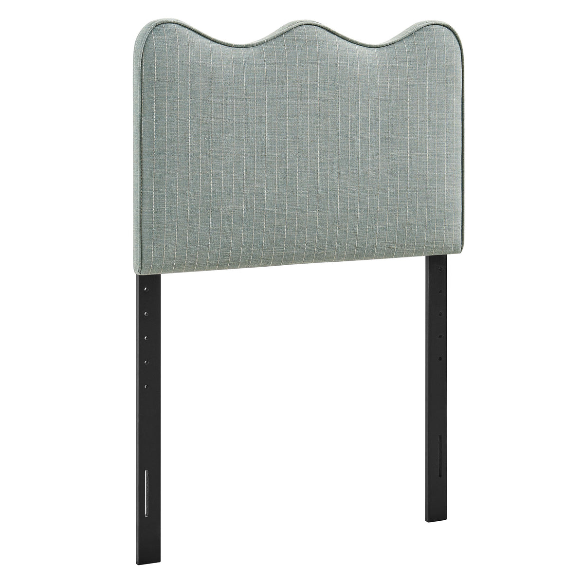 Athena Striped Fabric Upholstered Twin Size Headboard - Spa Blue Stripe