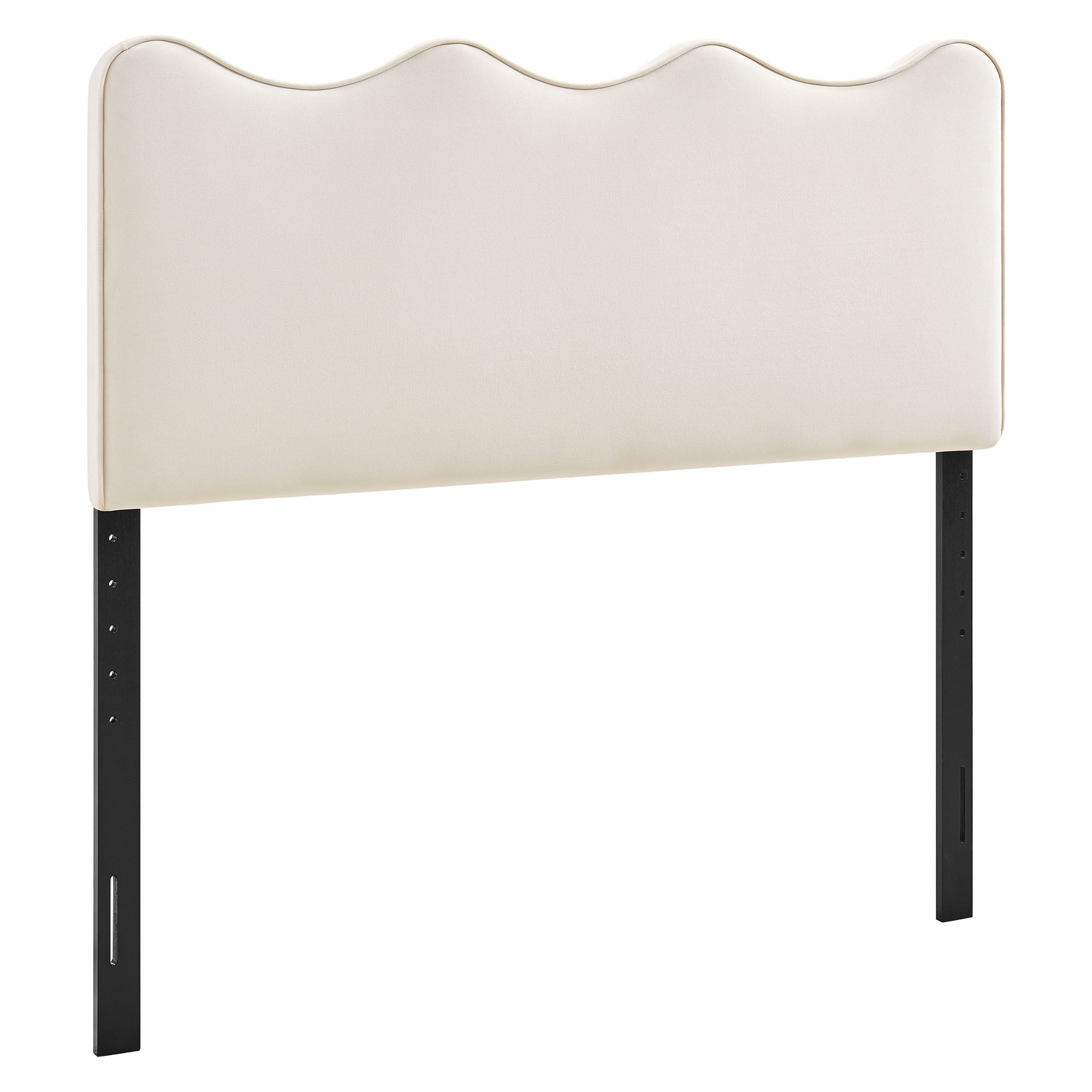 Athena Stain-Resistant Performance Velvet Full Size Headboard - Alabaster