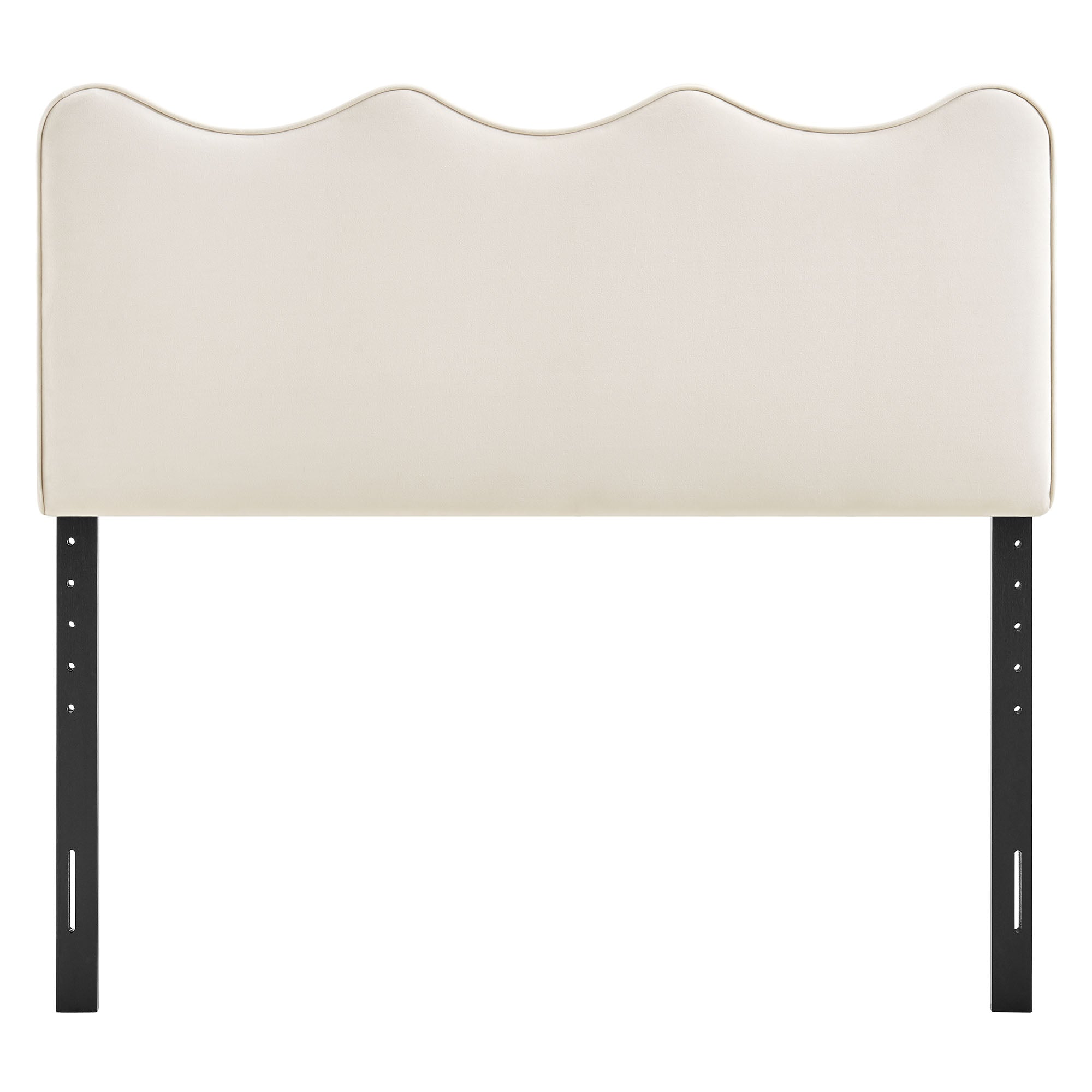 Athena Stain-Resistant Performance Velvet Full Size Headboard - Alabaster