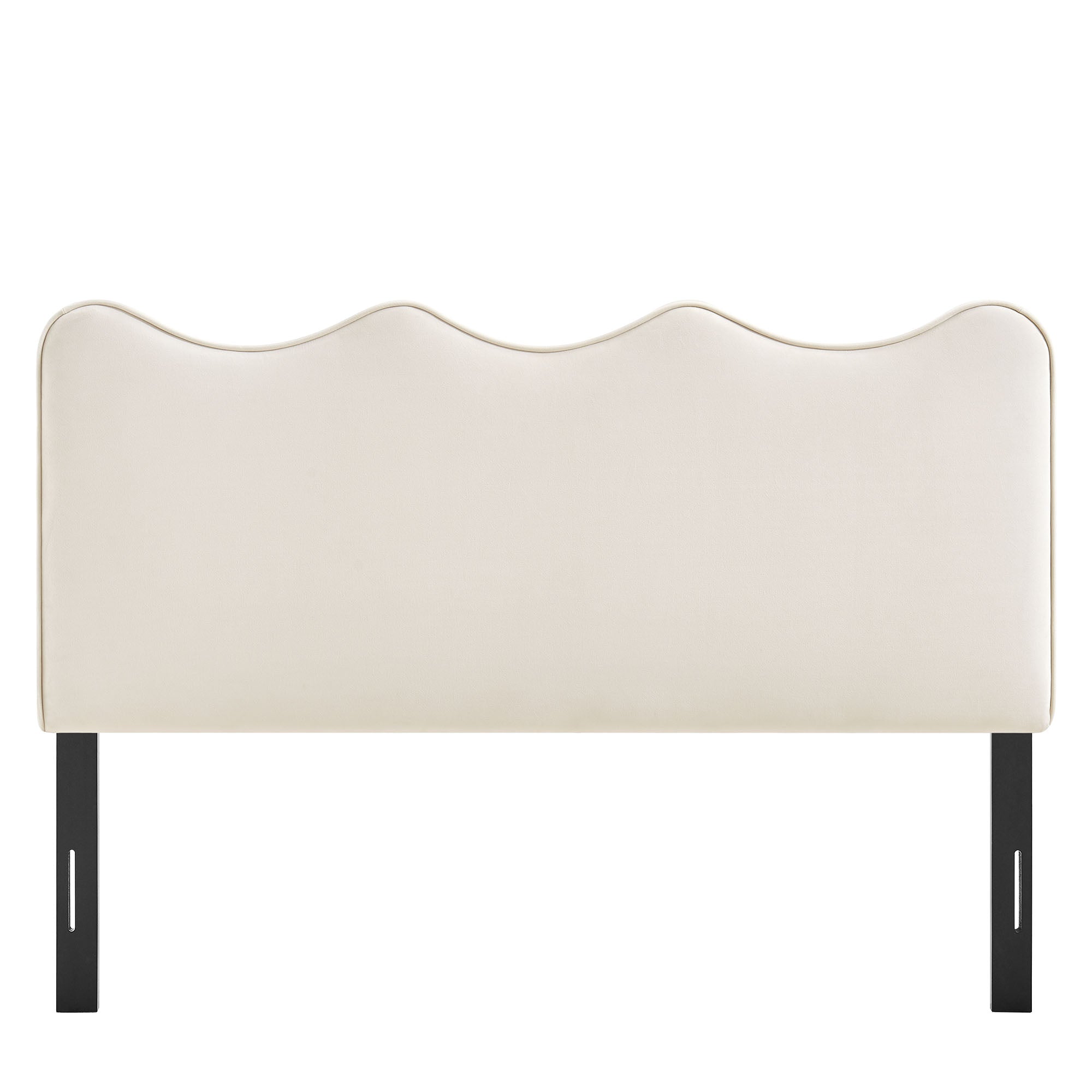 Athena Stain-Resistant Performance Velvet Full Size Headboard - Alabaster