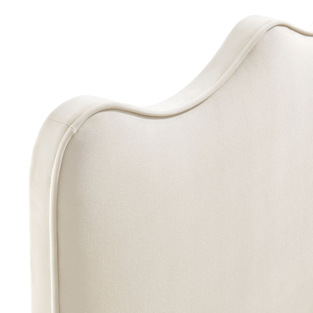 Athena Stain-Resistant Performance Velvet Full Size Headboard - Alabaster
