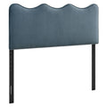 Athena Stain-Resistant Performance Velvet Full Size Headboard - Cadet Blue