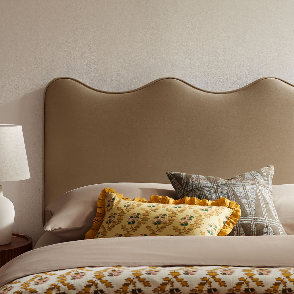 Athena Stain-Resistant Performance Velvet Full Size Headboard - Taupe
