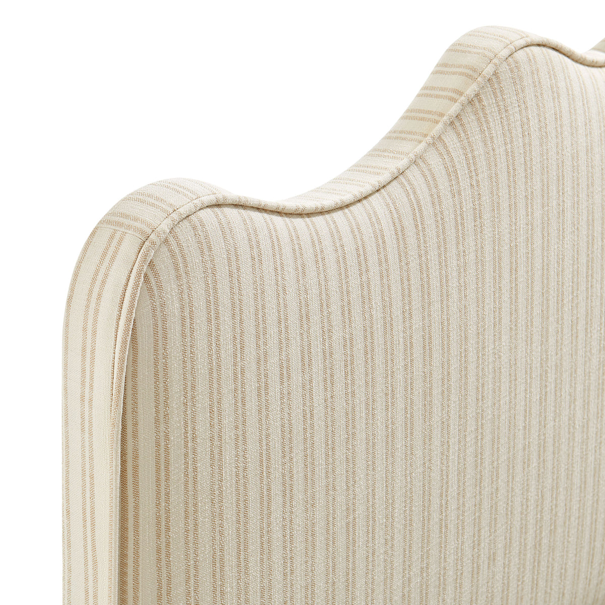 Athena Striped Fabric Upholstered Full Size Headboard - Oatmeal Stripe