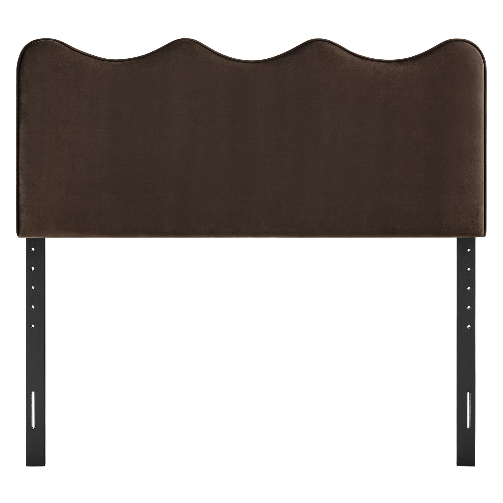 Athena Stain-Resistant Performance Velvet Queen Size Headboard - Chocolate Brown