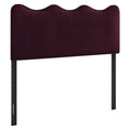 Athena Stain-Resistant Performance Velvet Queen Size Headboard - Mulberry