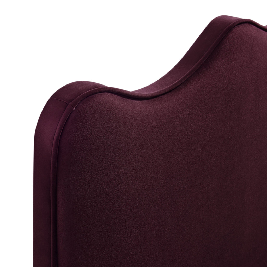Athena Stain-Resistant Performance Velvet Queen Size Headboard - Mulberry
