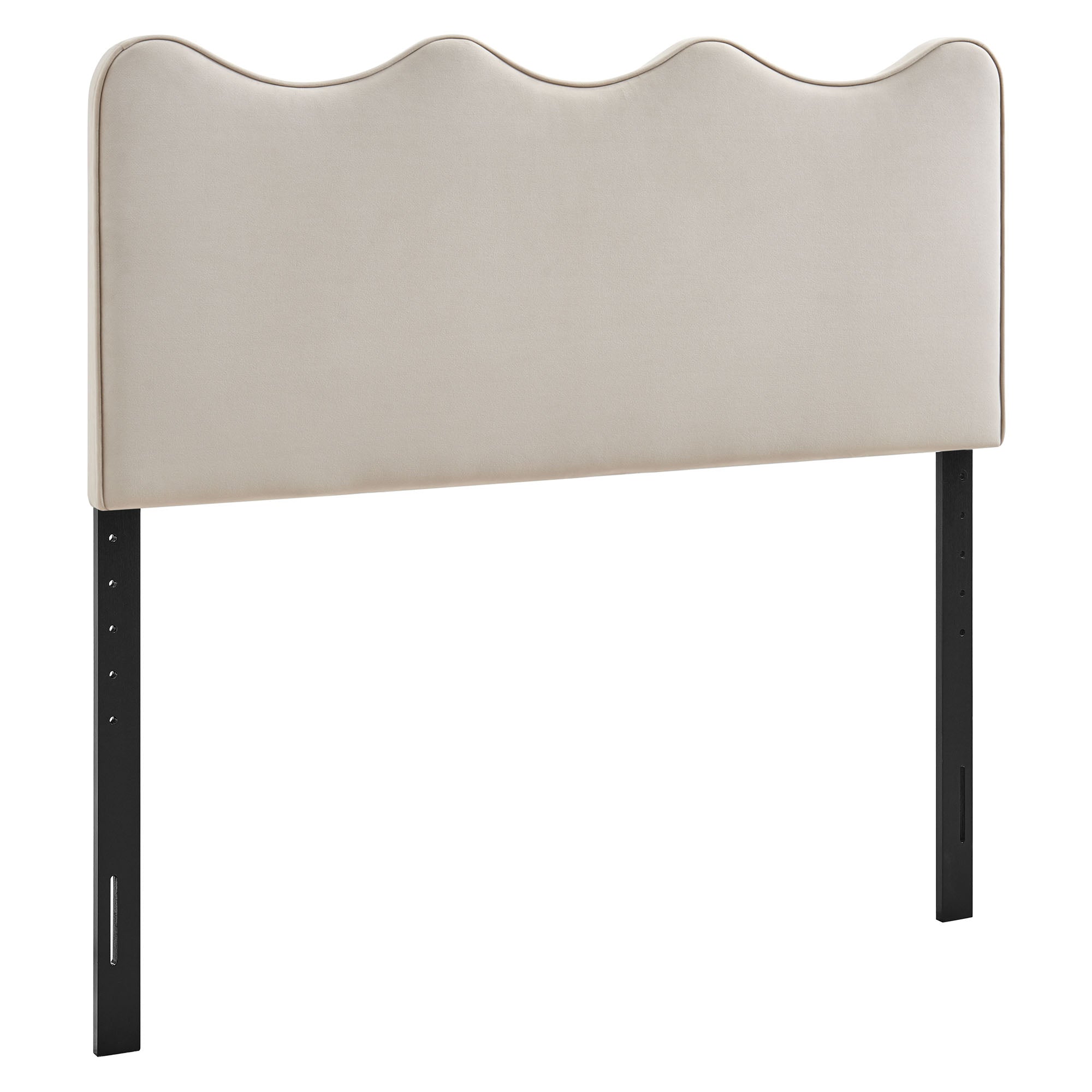 Athena Stain-Resistant Performance Velvet King Size Headboard - Almond