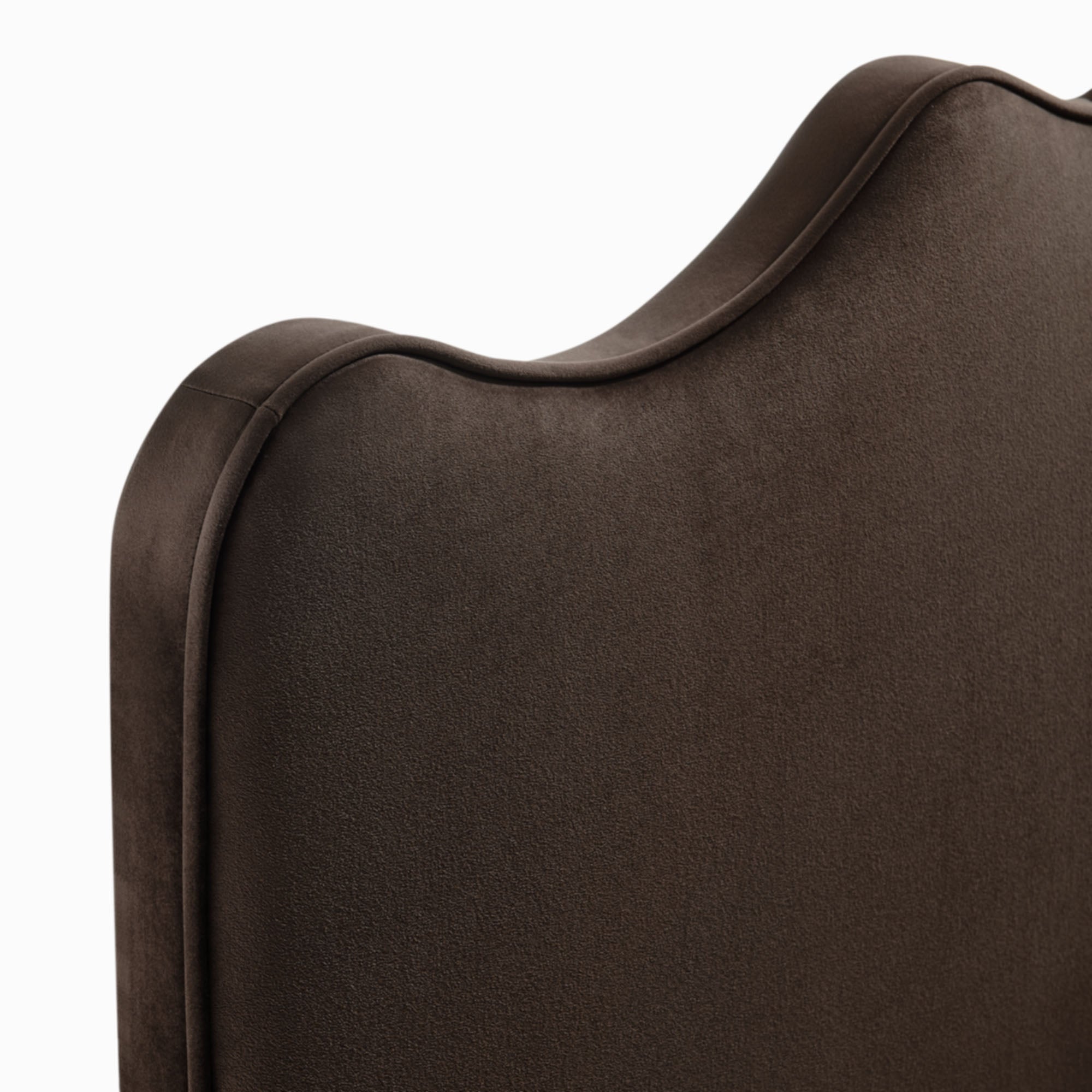 Athena Stain-Resistant Performance Velvet King Size Headboard - Chocolate Brown