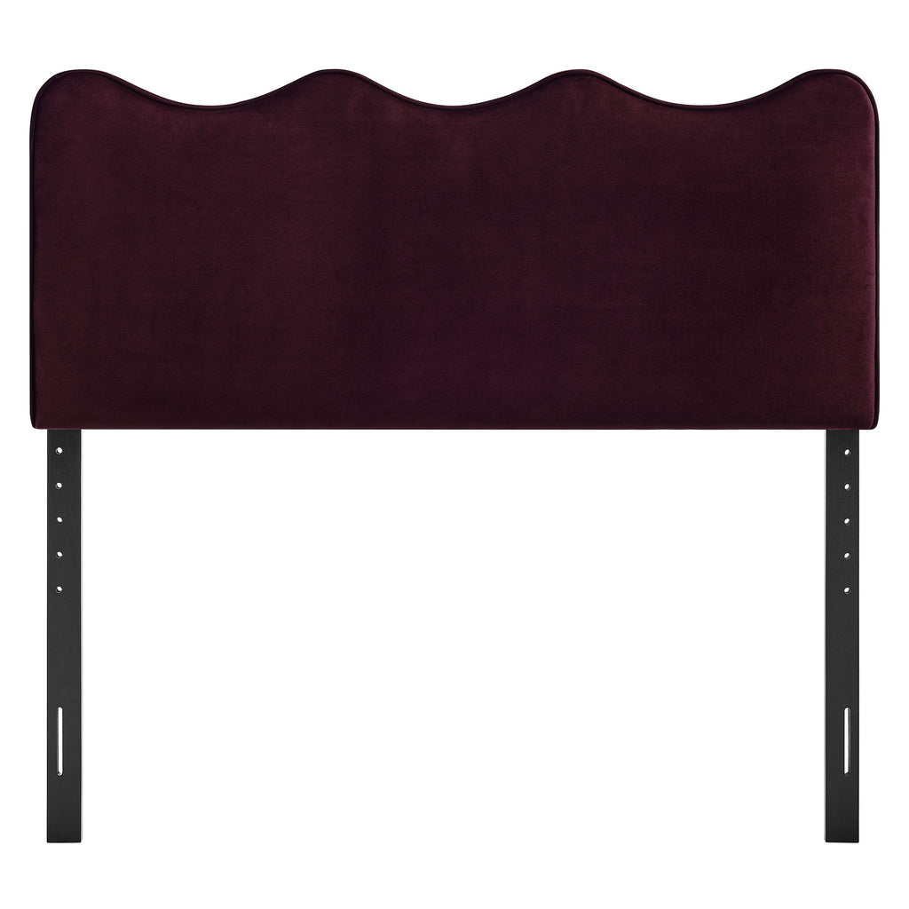 Athena Stain-Resistant Performance Velvet King Size Headboard - Mulberry
