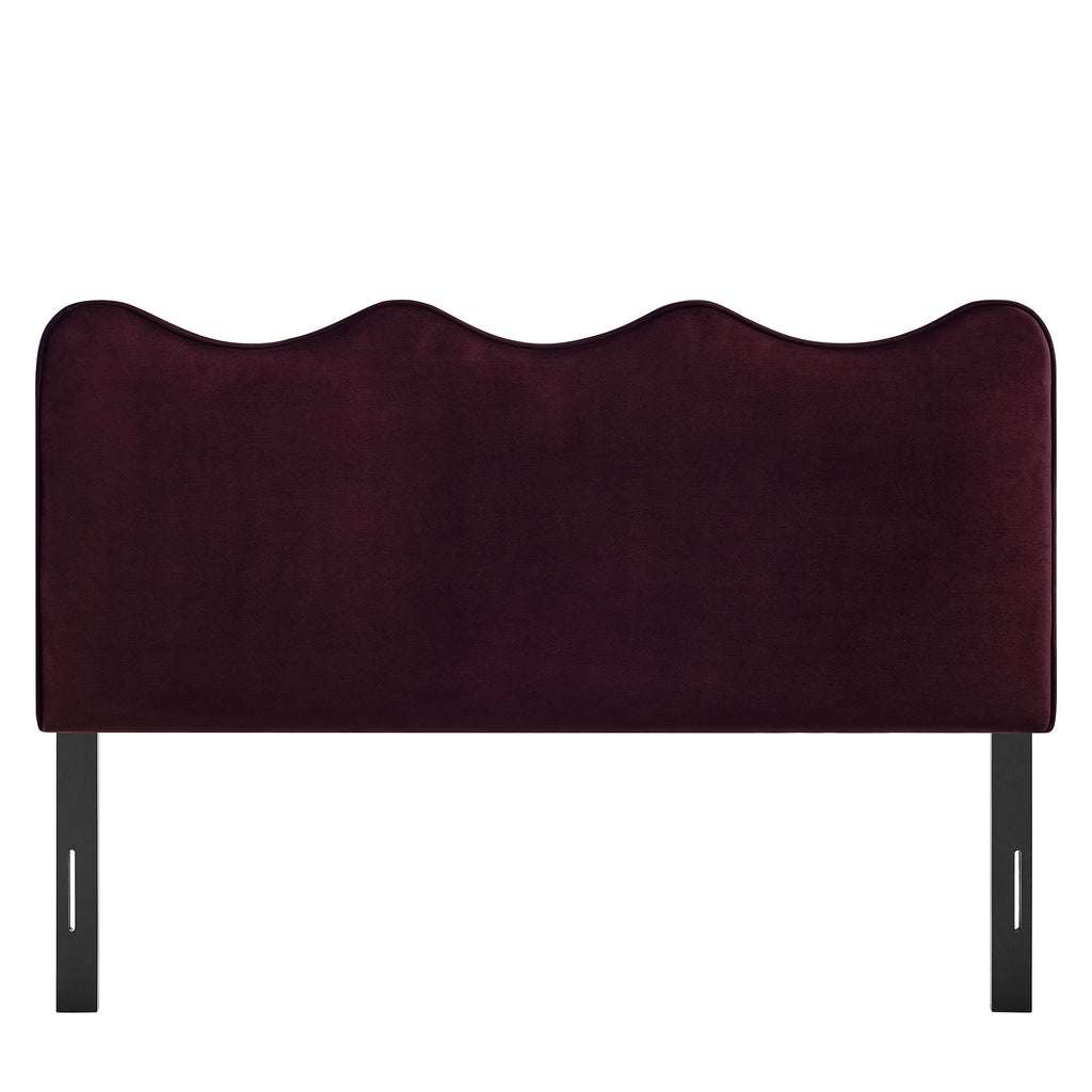 Athena Stain-Resistant Performance Velvet King Size Headboard - Mulberry