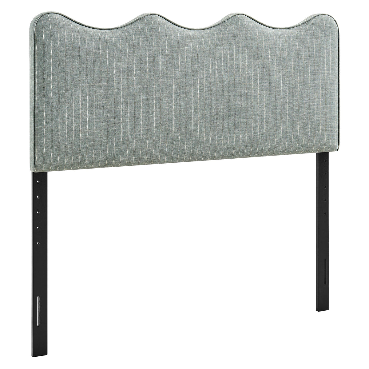 Athena Striped Fabric Upholstered Size Headboard - Spa Blue Stripe — Spa Blue Stripe King